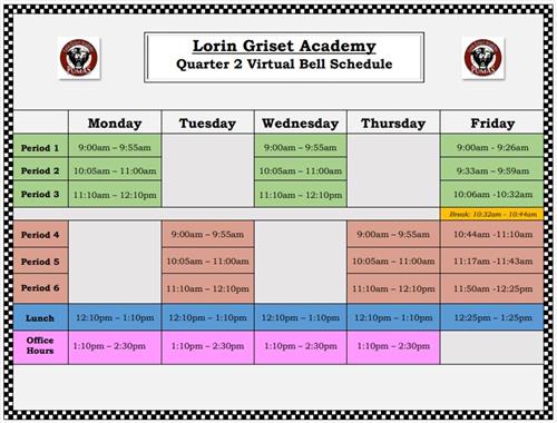 Quarter 2 Bell Schedule 